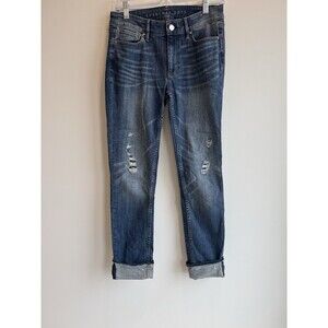 WHBM Everyday Soft Slim Jean-4-Fabric Backed Distressing-Cuffed